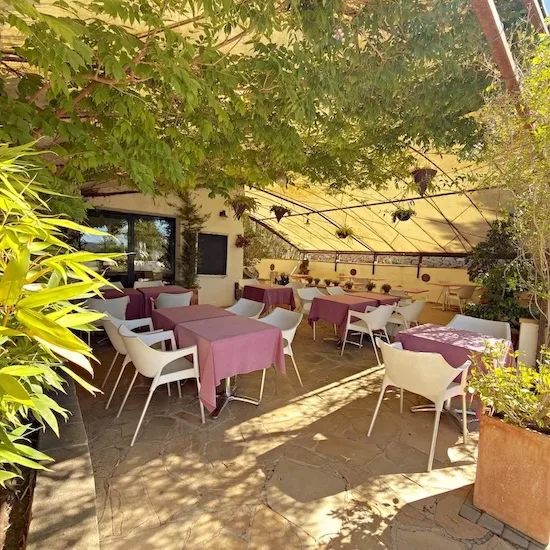 Le Gourmand restaurant, Javea—our covered terrace