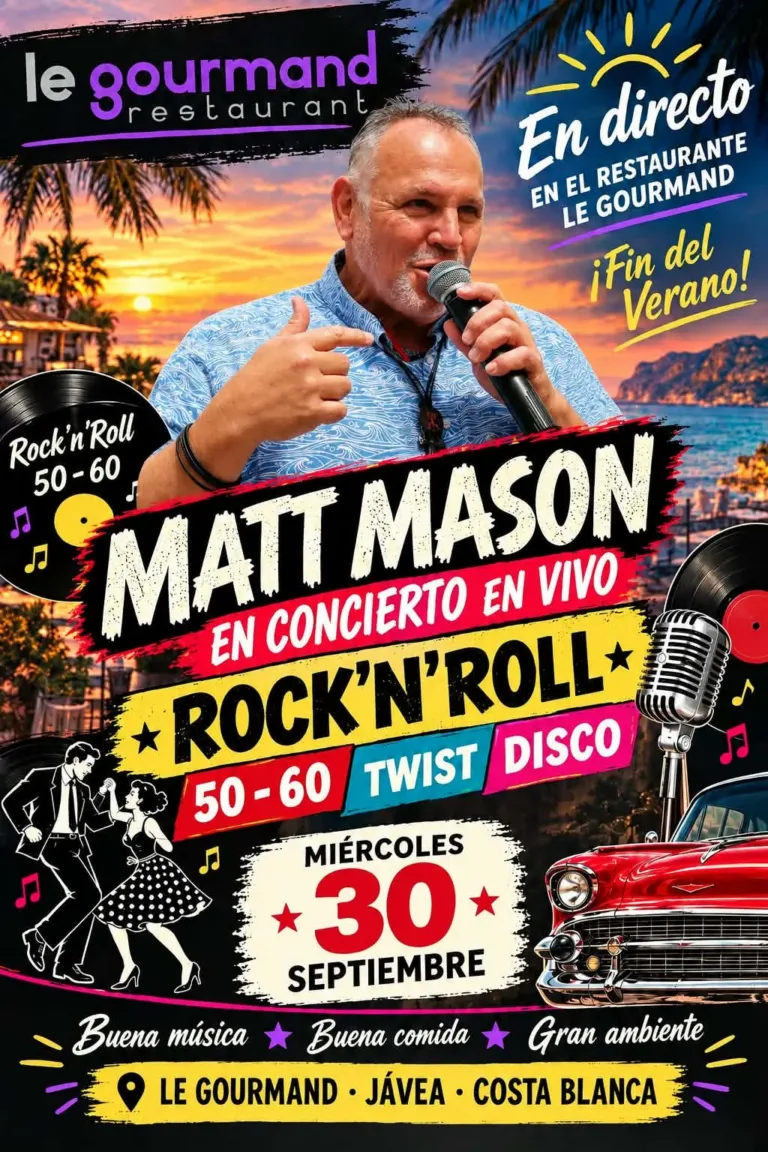Concierto en vivo en restaurant Le Gourmand 30-09-2026